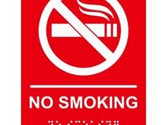 Placute braille NO SMOKING pentru nevazatori